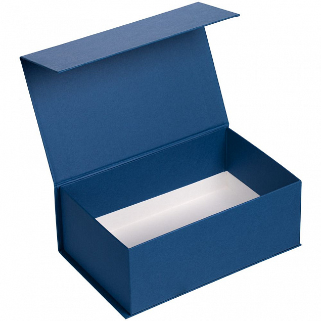 Коробка LumiBox, синяя матовая с логотипом  заказать по выгодной цене в кибермаркете AvroraStore