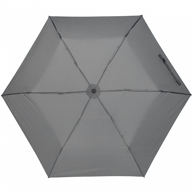 Зонт складной Luft Trek, серый с логотипом  заказать по выгодной цене в кибермаркете AvroraStore
