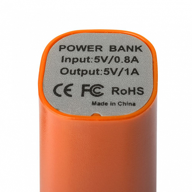 Внешний аккумулятор Easy Shape 2000 мАч, оранжевый с логотипом  заказать по выгодной цене в кибермаркете AvroraStore