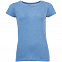Футболка женская MIXED WOMEN голубой меланж с логотипом  заказать по выгодной цене в кибермаркете AvroraStore
