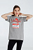 Футболка Hello! I Love You!, серый меланж с логотипом  заказать по выгодной цене в кибермаркете AvroraStore