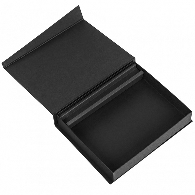 Коробка Duo под ежедневник и ручку, черная с логотипом  заказать по выгодной цене в кибермаркете AvroraStore