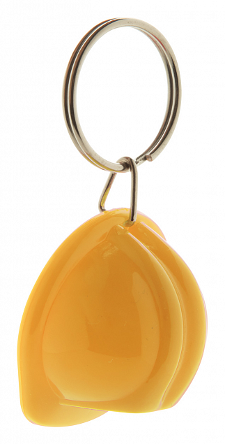 Брелок каска, желтый с логотипом  заказать по выгодной цене в кибермаркете AvroraStore