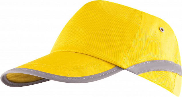 Бейсболка Makito Cap Tarea, желтая с логотипом  заказать по выгодной цене в кибермаркете AvroraStore