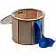 Коробка Drummer, круглая, с синей лентой с логотипом  заказать по выгодной цене в кибермаркете AvroraStore