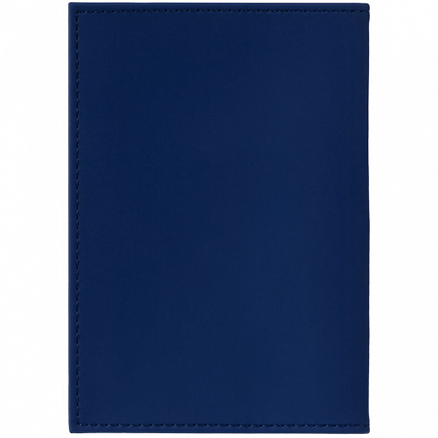 Обложка для паспорта Shall, синяя с логотипом  заказать по выгодной цене в кибермаркете AvroraStore