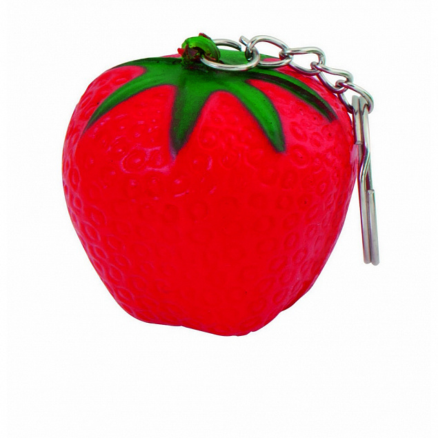 Брелок клубника, красный с логотипом  заказать по выгодной цене в кибермаркете AvroraStore