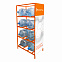 Стеллаж под 8 бутылок воды с рекламным полем, оранжевый с логотипом  заказать по выгодной цене в кибермаркете AvroraStore