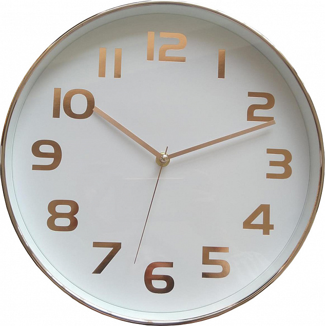Пластиковые настенные часы с логотипом  заказать по выгодной цене в кибермаркете AvroraStore