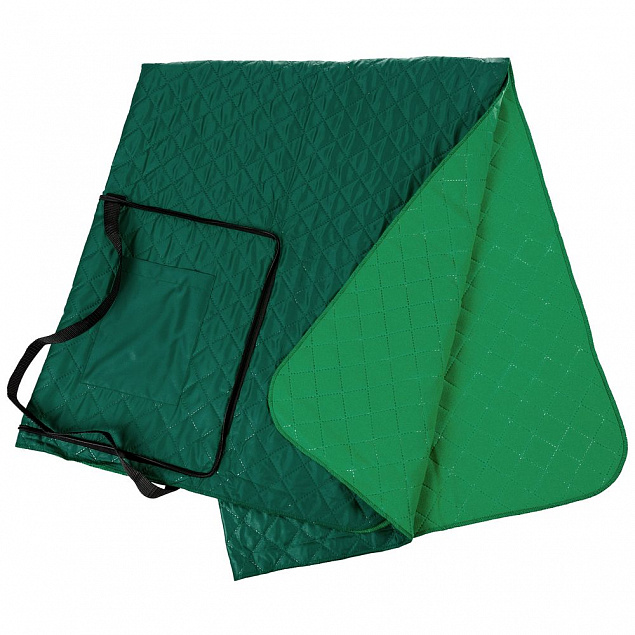 Плед для пикника Soft &amp; Dry, зеленый с логотипом  заказать по выгодной цене в кибермаркете AvroraStore