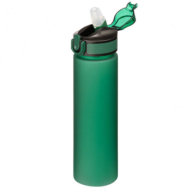 Спортивная бутылка для воды, Flip, 700 ml, темно-зеленая (ТОЛЬКО ПОД ПОЛНУЮ ЗАПЕЧАТКУ) с логотипом  заказать по выгодной цене в кибермаркете AvroraStore