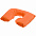 Надувная подушка под шею в чехле Sleep, оранжевая с логотипом  заказать по выгодной цене в кибермаркете AvroraStore