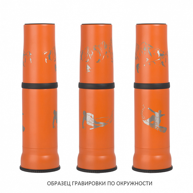 Термос "Одиссея" 0,5 л., оранжевый с логотипом  заказать по выгодной цене в кибермаркете AvroraStore