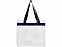 Сумка Hampton, прозрачный/темно-синий с логотипом  заказать по выгодной цене в кибермаркете AvroraStore
