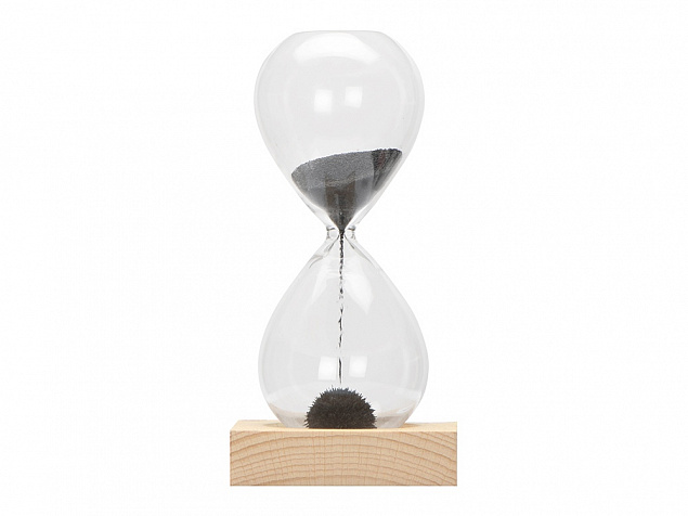 Песочные магнитные часы на деревянной подставке Infinity с логотипом  заказать по выгодной цене в кибермаркете AvroraStore
