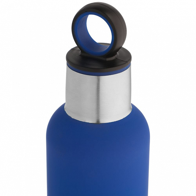 Термобутылка Sherp, синяя с логотипом  заказать по выгодной цене в кибермаркете AvroraStore