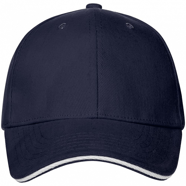 Бейсболка Generic, темно-синяя с белым кантом с логотипом  заказать по выгодной цене в кибермаркете AvroraStore
