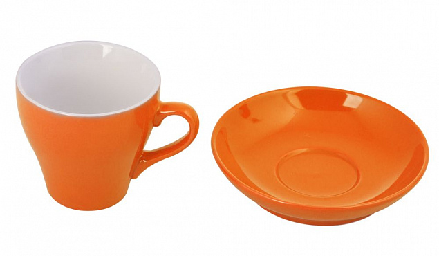 Чайная пара Tulip, оранжевая с логотипом  заказать по выгодной цене в кибермаркете AvroraStore