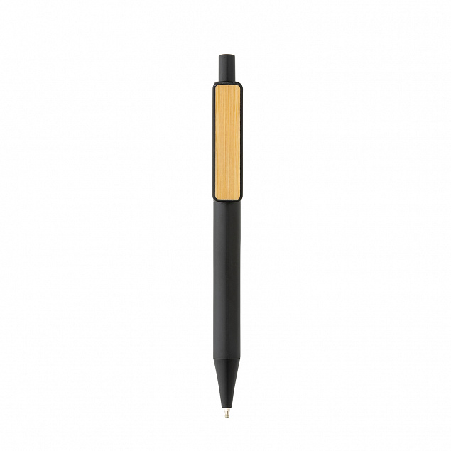 Ручка из переработанного ABS-пластика GRS с бамбуковым клипом с логотипом  заказать по выгодной цене в кибермаркете AvroraStore