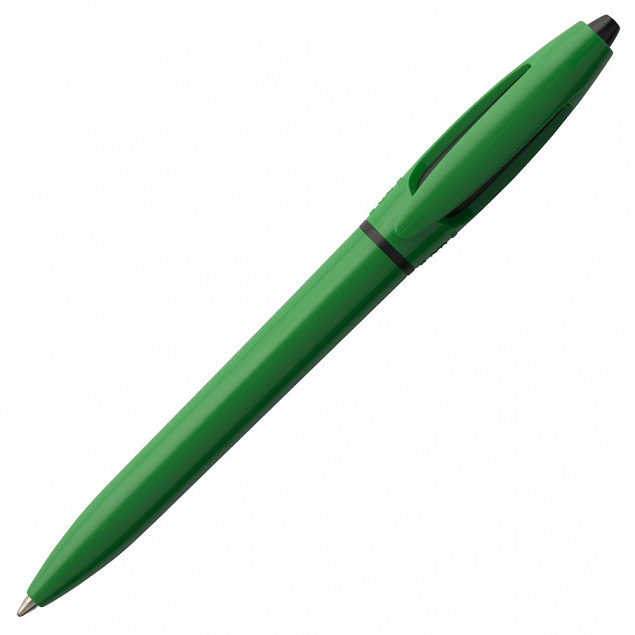 Ручка шариковая S! (Си), зеленая с логотипом  заказать по выгодной цене в кибермаркете AvroraStore