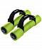 Пара гантелей Biceps 1,5 кг зеленого цвета с логотипом  заказать по выгодной цене в кибермаркете AvroraStore