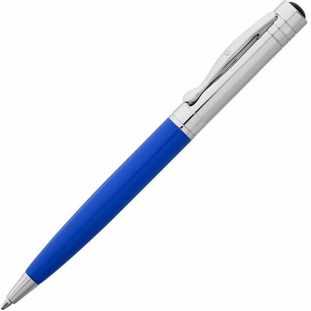 Ручка шариковая Promise, синяя с логотипом  заказать по выгодной цене в кибермаркете AvroraStore