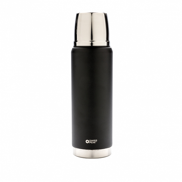 Вакуумный термос Elite с внутренним медным покрытием, 0,5 л, черный с логотипом  заказать по выгодной цене в кибермаркете AvroraStore