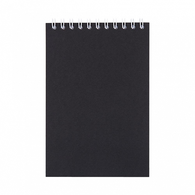 Блокнот Nettuno mini в клетку, черный с логотипом  заказать по выгодной цене в кибермаркете AvroraStore