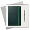 Подарочный набор Portland Btobook, зеленый (ежедневник, ручка) с логотипом  заказать по выгодной цене в кибермаркете AvroraStore
