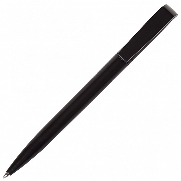 Ручка шариковая Flip, черная с логотипом  заказать по выгодной цене в кибермаркете AvroraStore