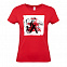 Футболка женская Carmen and Carwoman, красная с логотипом  заказать по выгодной цене в кибермаркете AvroraStore