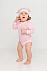 Боди детское Baby Prime, розовое с молочно-белым с логотипом  заказать по выгодной цене в кибермаркете AvroraStore