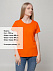 Футболка женская T-bolka Lady, оранжевая с логотипом  заказать по выгодной цене в кибермаркете AvroraStore