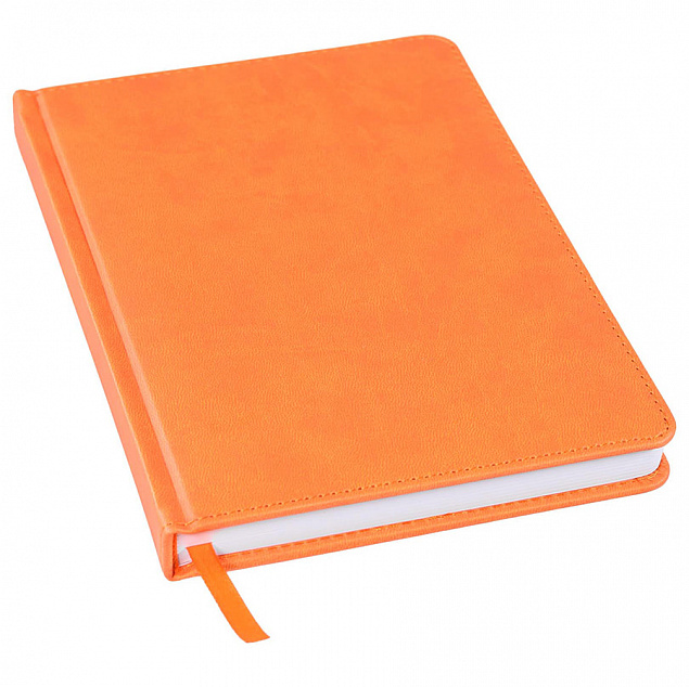 Ежедневник недатированный Bliss, А5,  оранжевый, белый блок, без обреза с логотипом  заказать по выгодной цене в кибермаркете AvroraStore