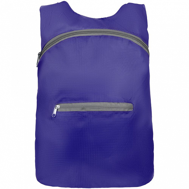 Складной рюкзак Barcelona, синий с логотипом  заказать по выгодной цене в кибермаркете AvroraStore