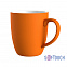 Кружка с покрытием soft touch, оранжевая с логотипом  заказать по выгодной цене в кибермаркете AvroraStore