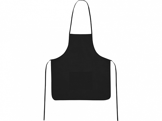 Фартук, черный, плотность 80г/м2 с логотипом  заказать по выгодной цене в кибермаркете AvroraStore