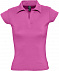 Рубашка поло женская без пуговиц PRETTY 220, ярко-розовая с логотипом  заказать по выгодной цене в кибермаркете AvroraStore