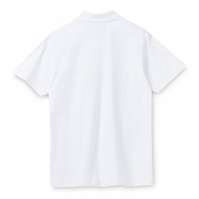 Рубашка поло мужская SPRING 210, белая с логотипом  заказать по выгодной цене в кибермаркете AvroraStore