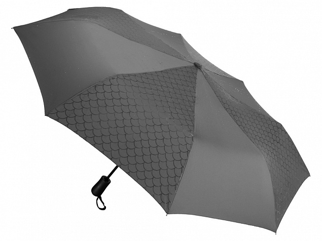 Зонт-полуавтомат складной Marvy с проявляющимся рисунком, серый с логотипом  заказать по выгодной цене в кибермаркете AvroraStore