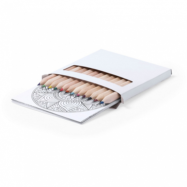 Книжка-раскраска с цветными карандашами с логотипом  заказать по выгодной цене в кибермаркете AvroraStore