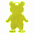 Пешеходный светоотражатель «Мишка», неон-желтый с логотипом  заказать по выгодной цене в кибермаркете AvroraStore