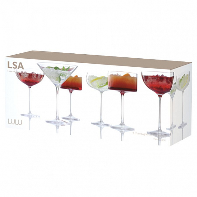 Набор бокалов для шампанского LuLu Saucer с логотипом  заказать по выгодной цене в кибермаркете AvroraStore