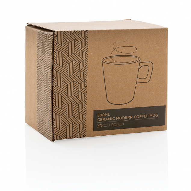 Керамическая кружка для кофе Modern с логотипом  заказать по выгодной цене в кибермаркете AvroraStore
