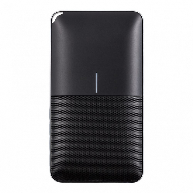 Беспроводная колонка Fusion с внешним аккумулятором, черная с логотипом  заказать по выгодной цене в кибермаркете AvroraStore