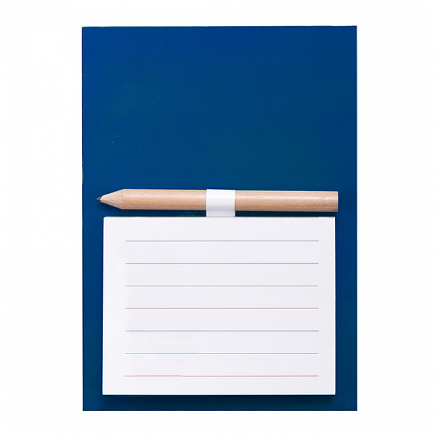 Блокнот с магнитом YAKARI, 40 листов, карандаш в комплекте, синий, картон с логотипом  заказать по выгодной цене в кибермаркете AvroraStore