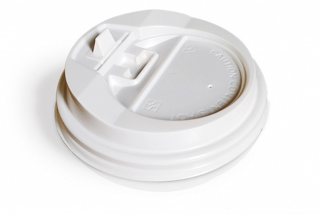 Крышка для стакана 8 унций  (80 мм), белый с логотипом  заказать по выгодной цене в кибермаркете AvroraStore