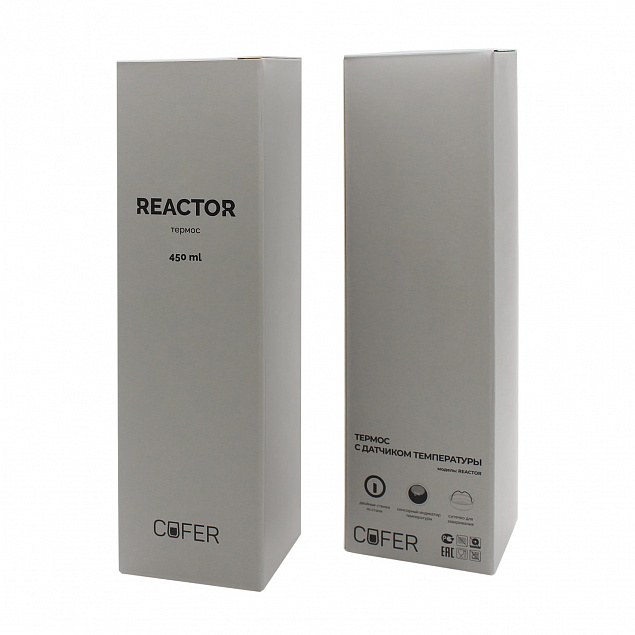Термос Reactor с датчиком температуры (салатовый) с логотипом  заказать по выгодной цене в кибермаркете AvroraStore