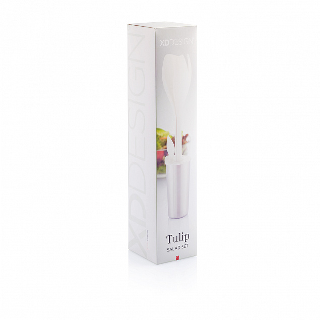 Набор для салата Tulip, белый с логотипом  заказать по выгодной цене в кибермаркете AvroraStore