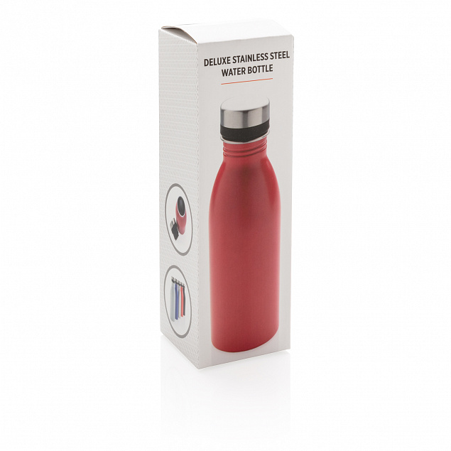 Бутылка для воды Deluxe из нержавеющей стали, 500 мл с логотипом  заказать по выгодной цене в кибермаркете AvroraStore
